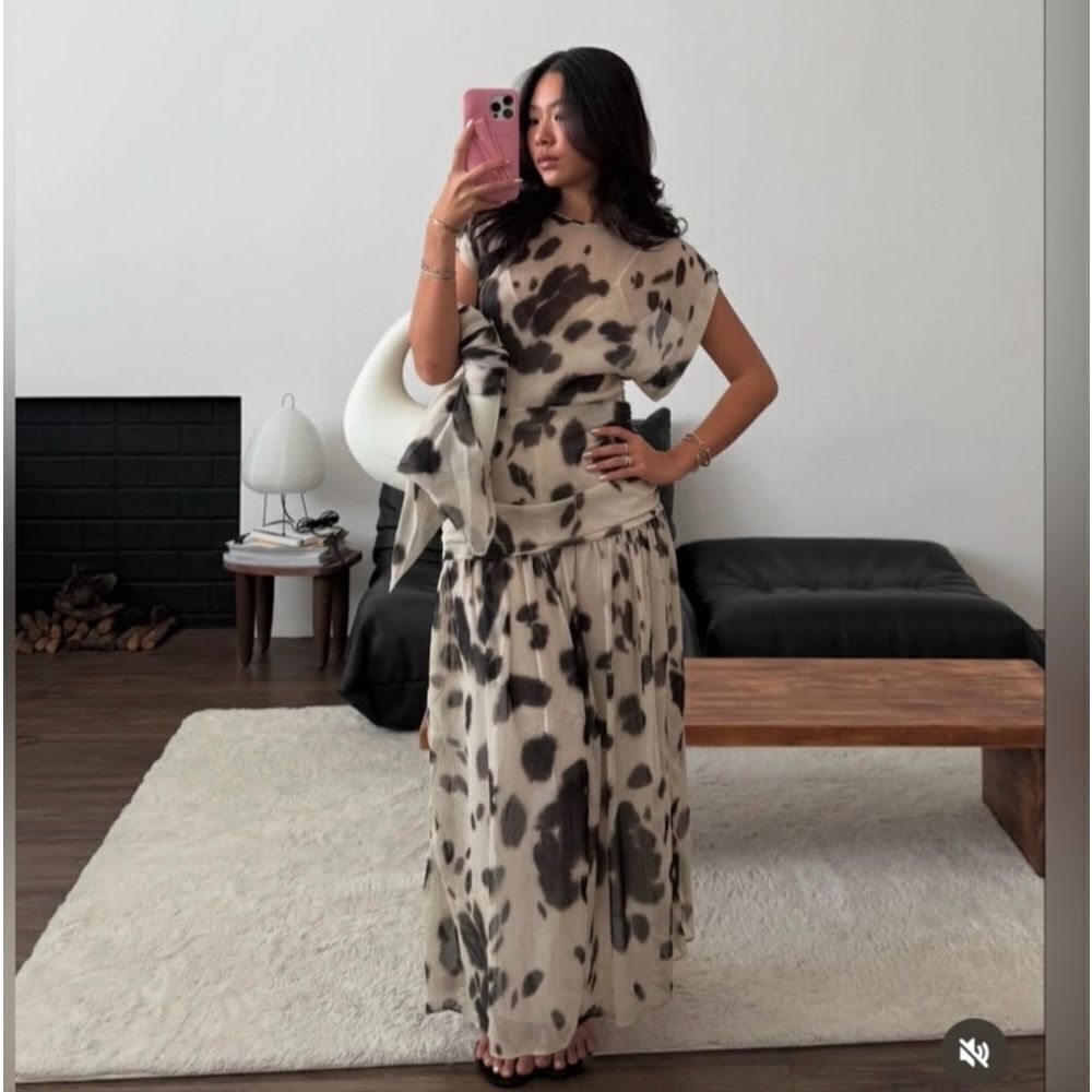 NWTβZARA ANIMAL PRINT VOLUMINOUS DRESS ZWβCOLLECTION - Picture 15 of 15